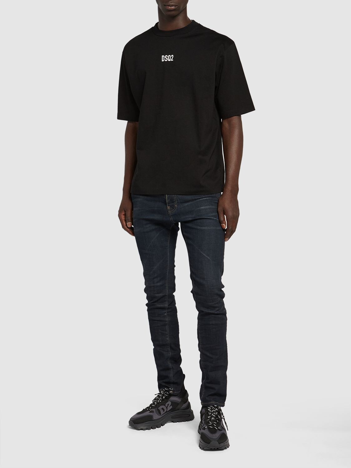 Shop Dsquared2 Loose Fit Cotton T-shirt In Schwarz