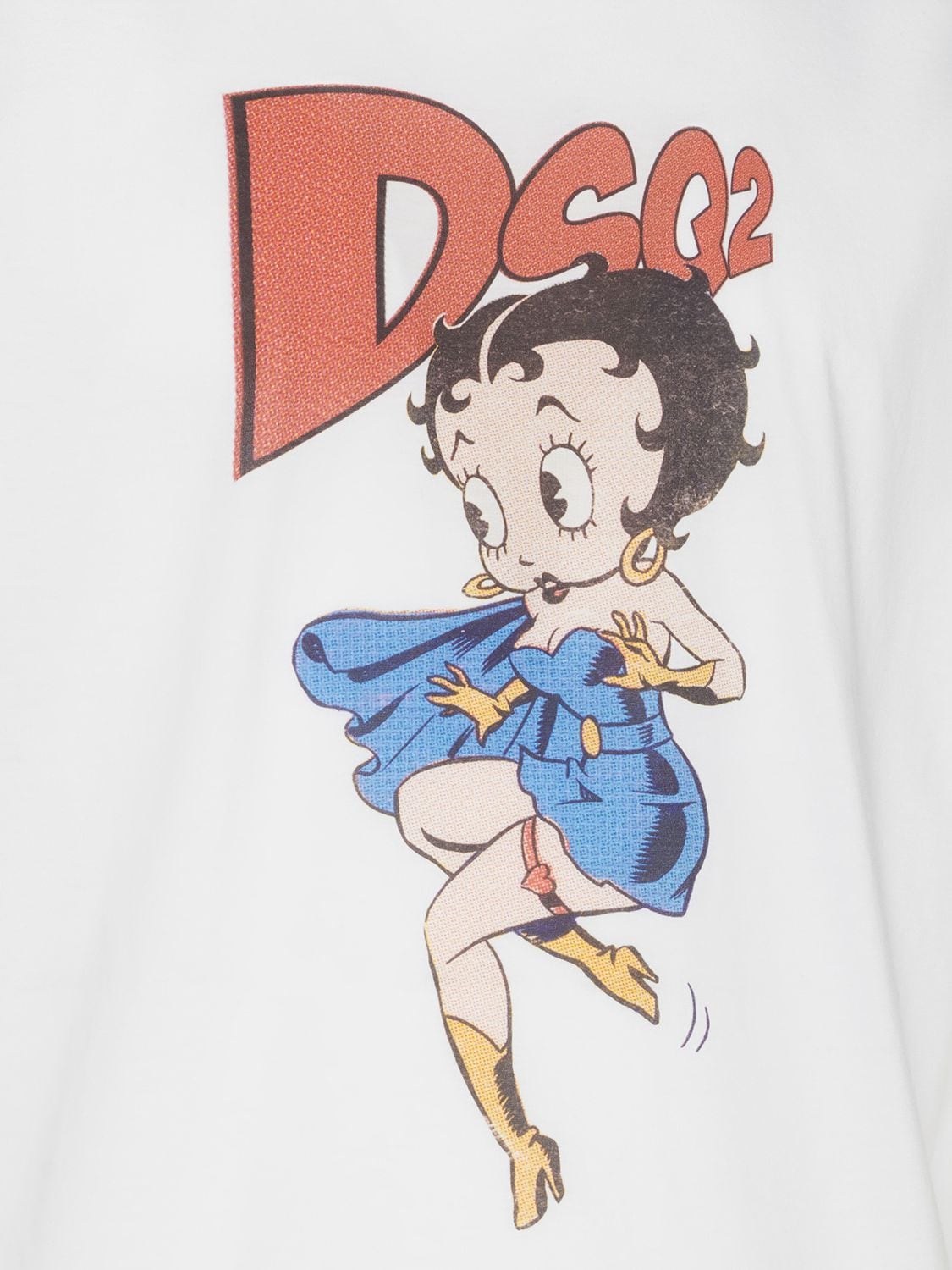 Shop Dsquared2 Betty Boop Printed Cotton T-shirt In Weiss