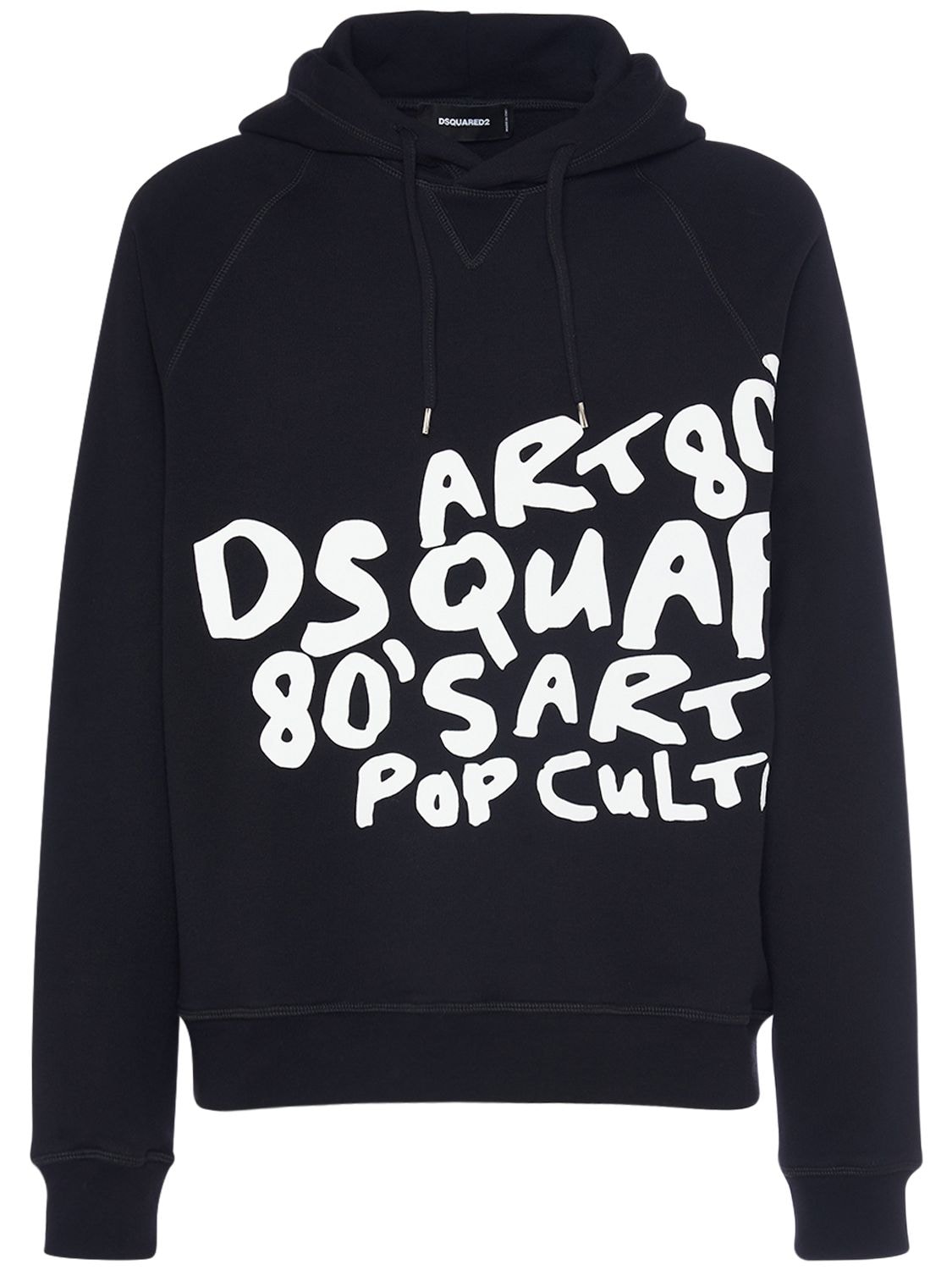 Dsquared2 D2 Pop 80s Cool Fit Hoodie Sweatshirt In Schwarz