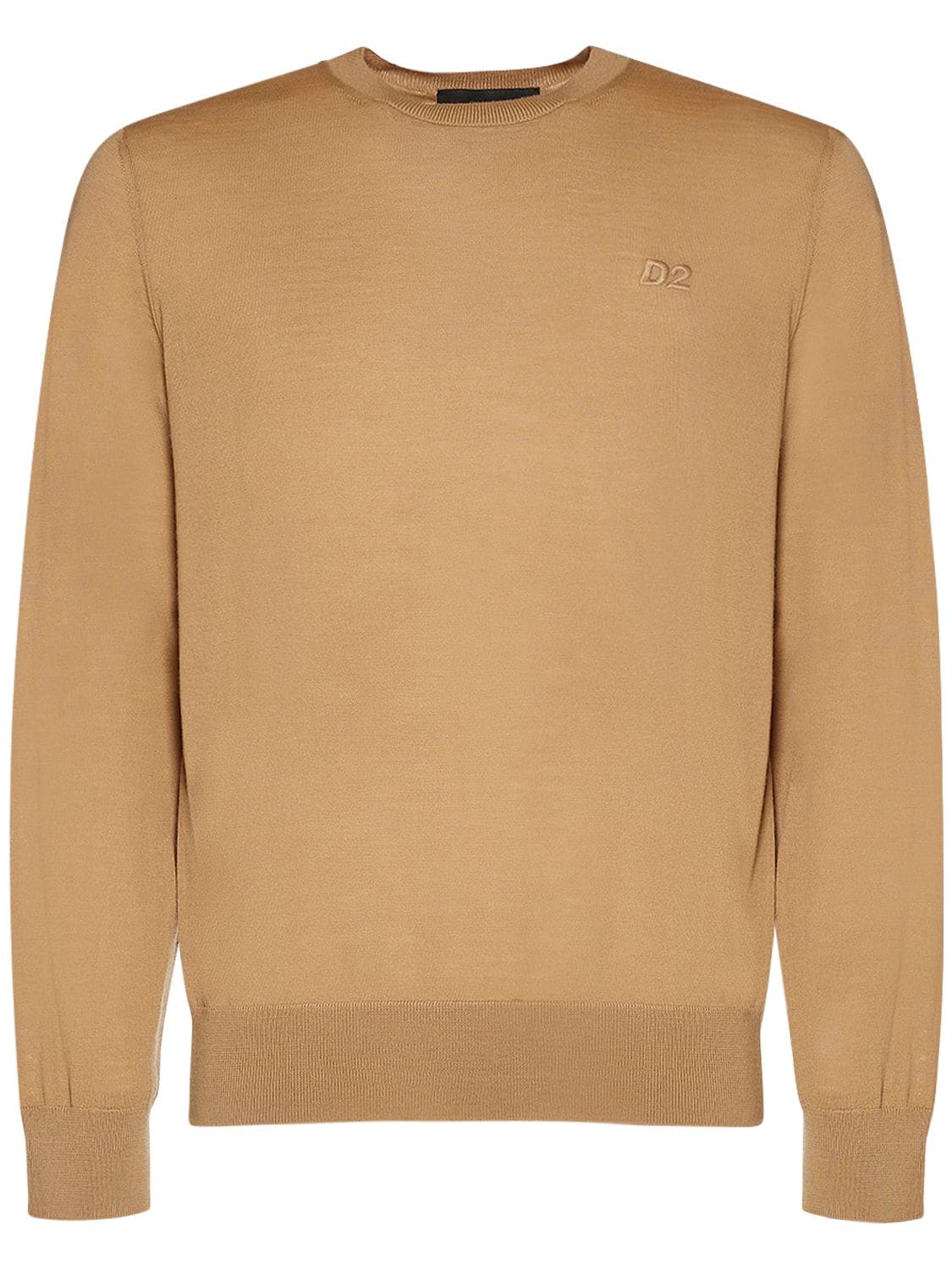 Image of Monogram Wool Crewneck Sweater