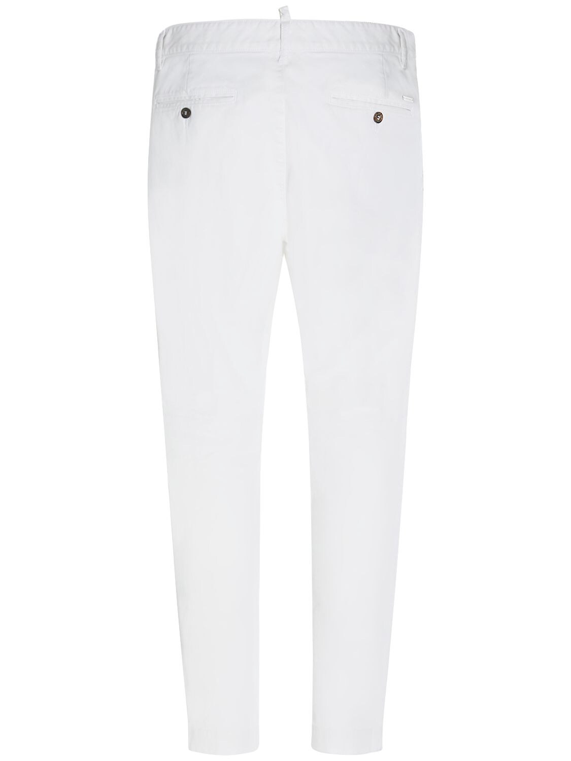 Shop Dsquared2 Sexy Chino Stretch Cotton Pants In Weiss