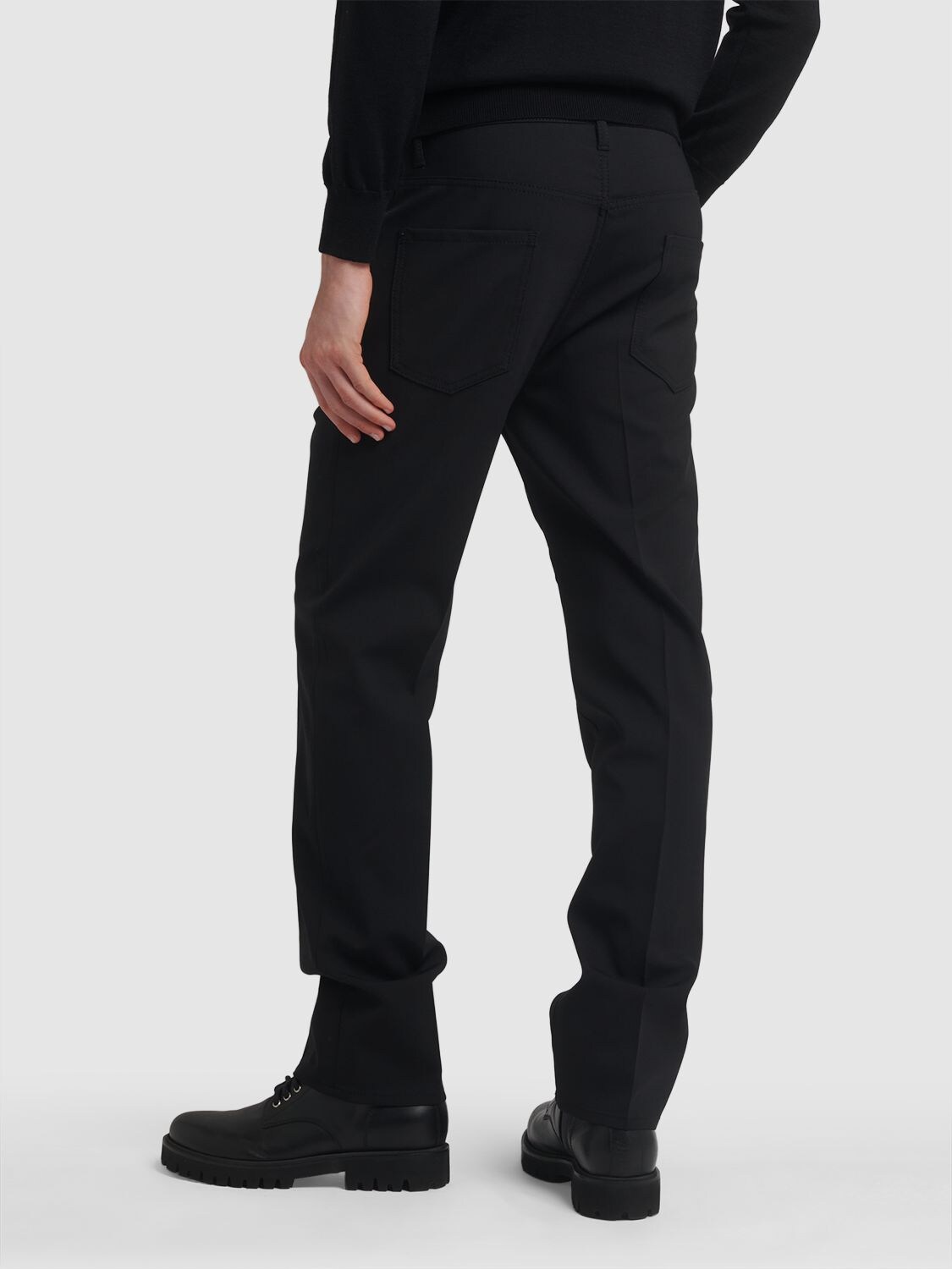 Shop Dsquared2 Tailored 642 Fit Stretch Wool Pants In Schwarz