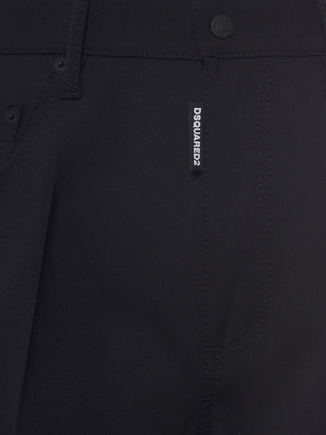 Shop Dsquared2 Tailored 642 Fit Stretch Wool Pants In Schwarz