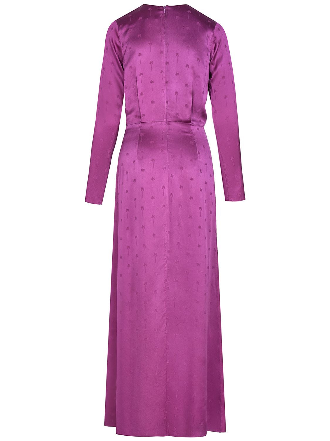 Shop Johanna Ortiz Leona Valiente Silk Jacquard Maxi Dress In Purple
