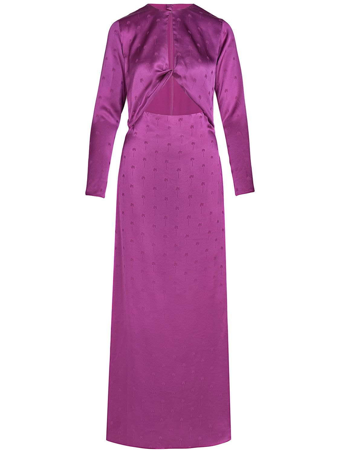 Shop Johanna Ortiz Leona Valiente Silk Jacquard Maxi Dress In Purple