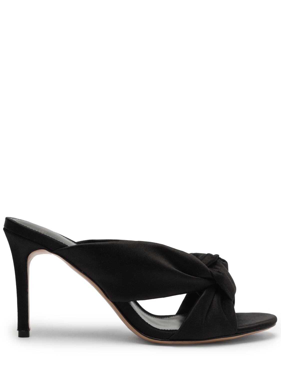 Shop Alexandre Birman 85mm Kacey Satin Mule Sandals In Black