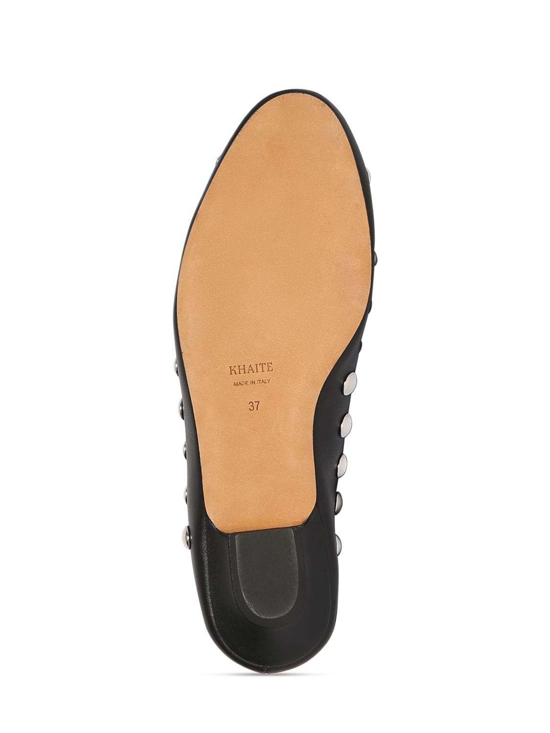Shop Khaite 15mm Apollo Leather Flat Mules In Black