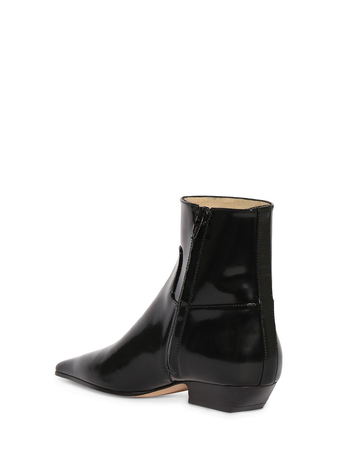 Shop Khaite 25mm Marfa Classic Leather Ankle Boots In Black
