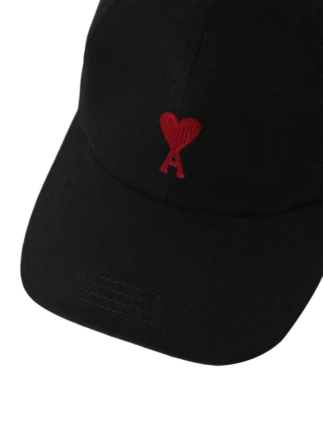Shop Ami Alexandre Mattiussi Adc Cotton Hat In Black