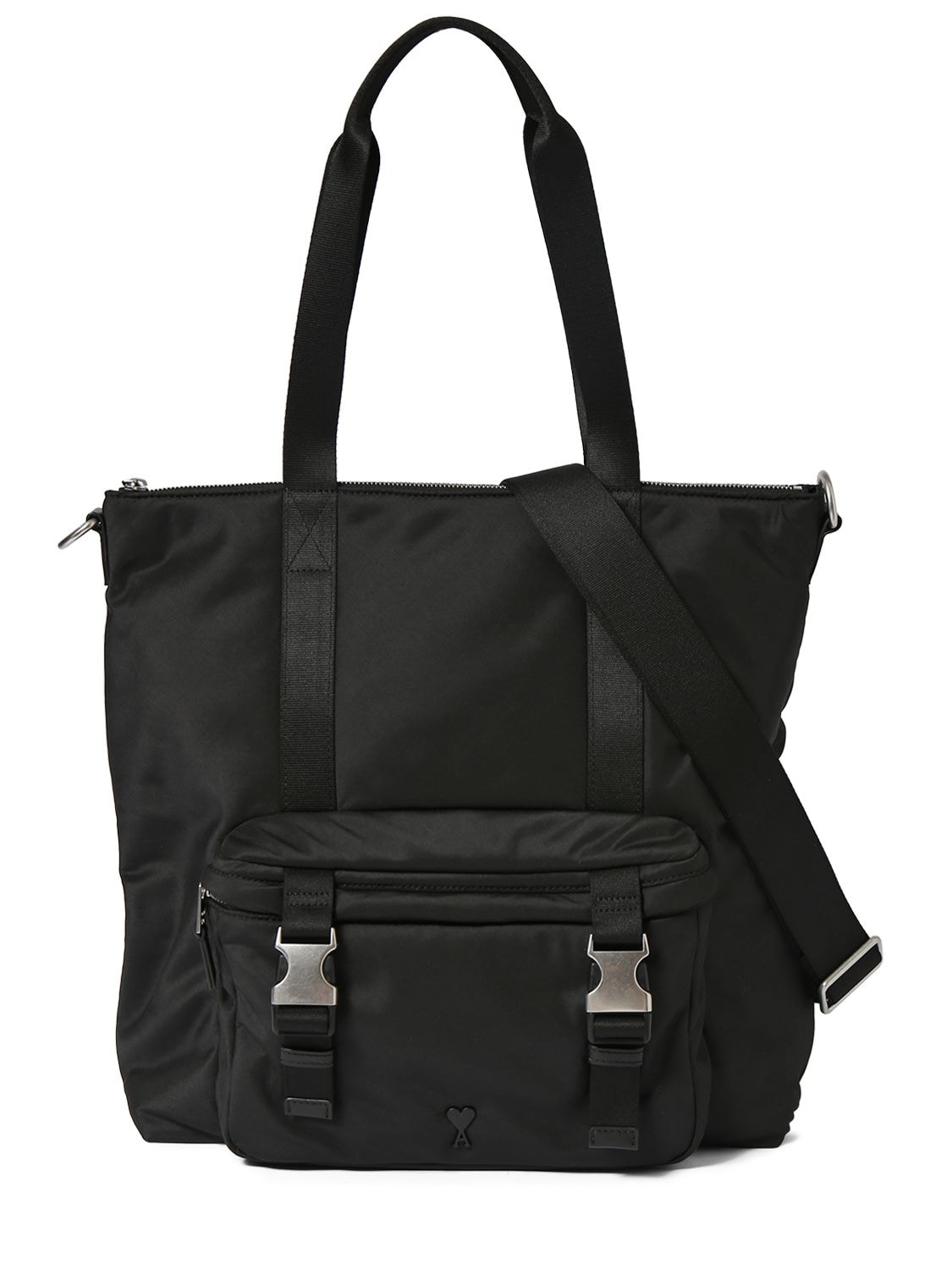 Shop Ami Alexandre Mattiussi Adc Logo Tote Bag In Black