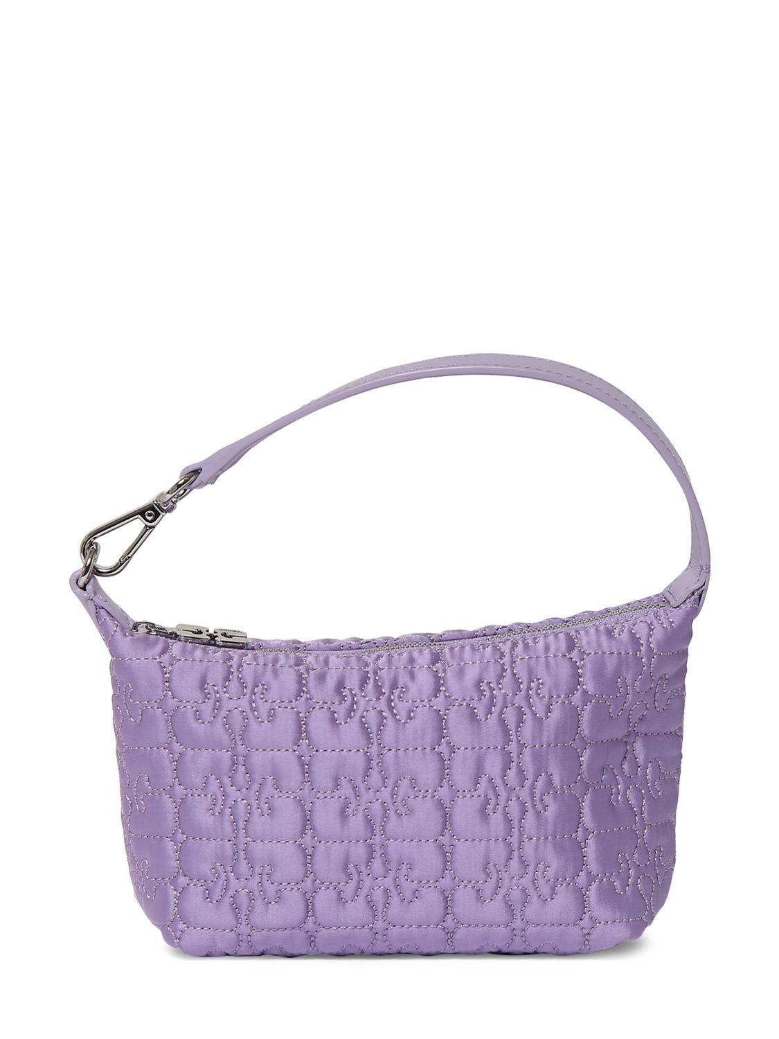 Ganni Butterfly Quilted Mini Bag In Helles Lila