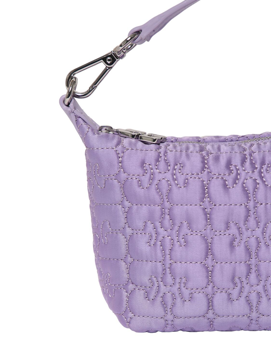 Shop Ganni Small Butterfly Top Handle Bag In Helles Lila