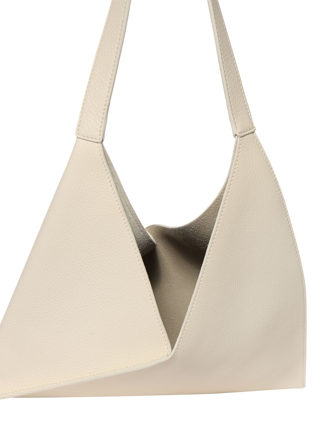 Shop Khaite Small Sara Leather Tote Bag In Off White