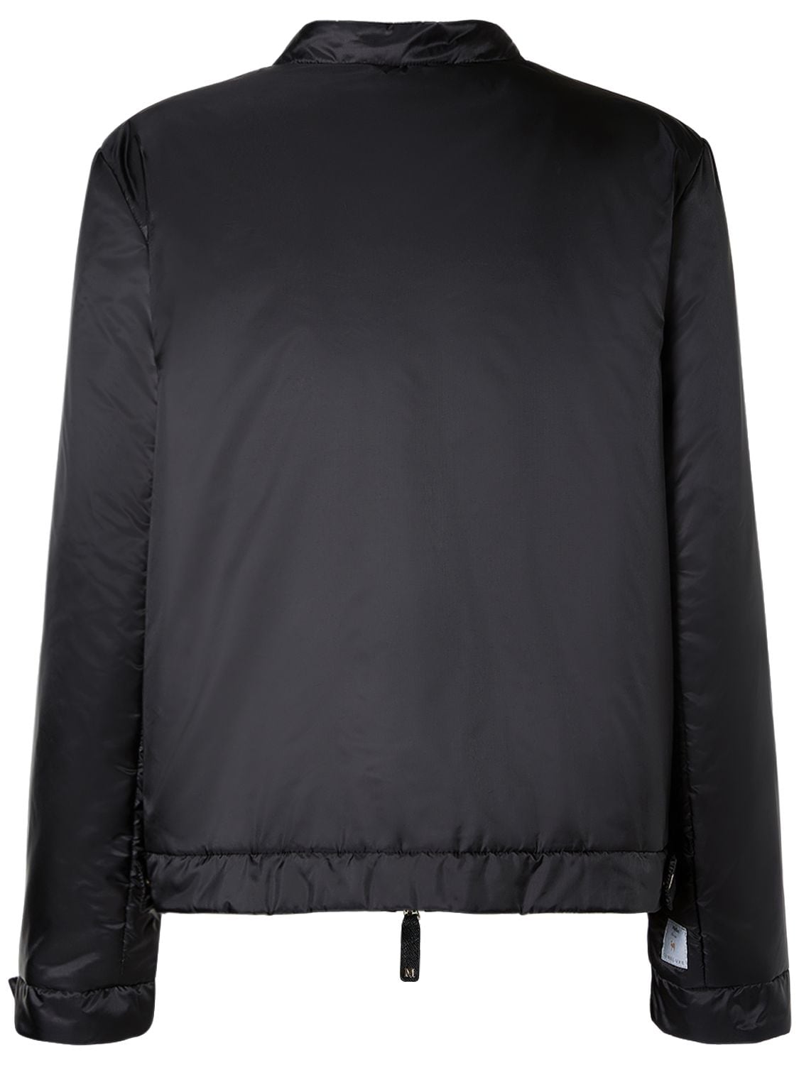 Shop Max Mara Greenba Tech Bomber Jacket W/ Zip In Black