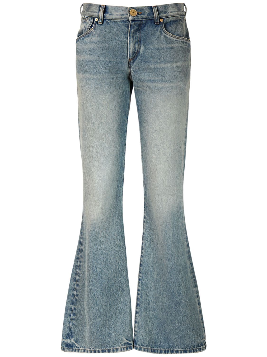 Image of Western Crop Flared Denim Jeans