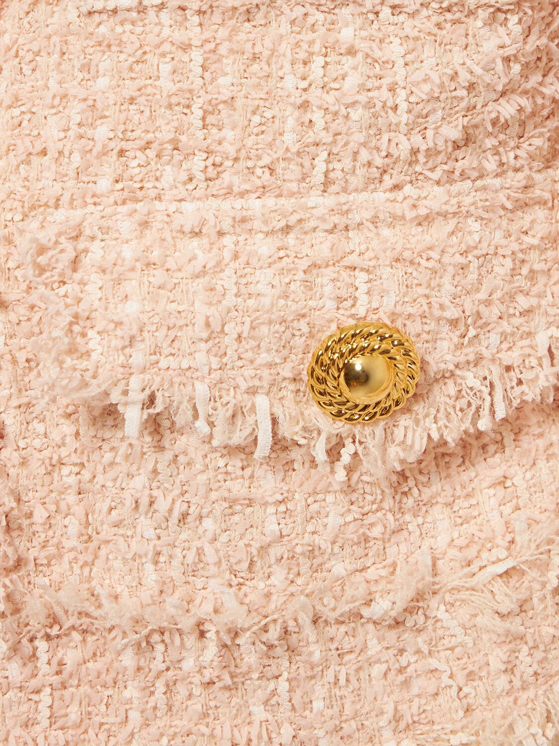 Shop Balmain Tweed Jacket In Light Pink