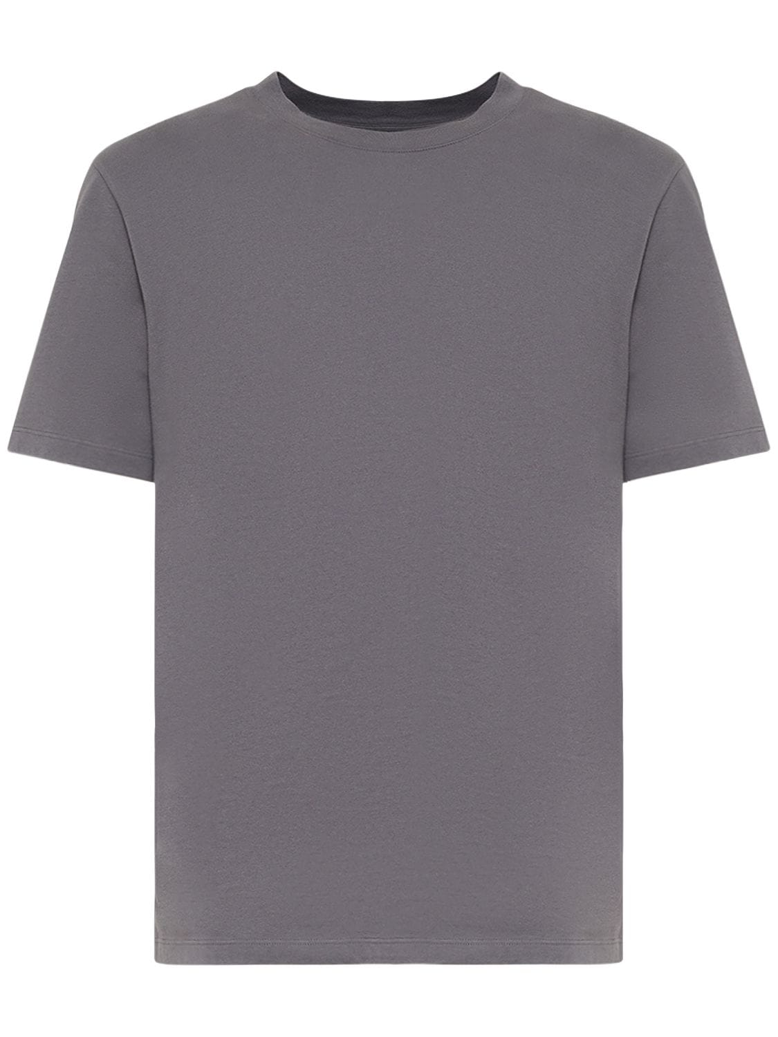 Shop Maison Margiela Cotton Jersey T-shirt In Anthracite