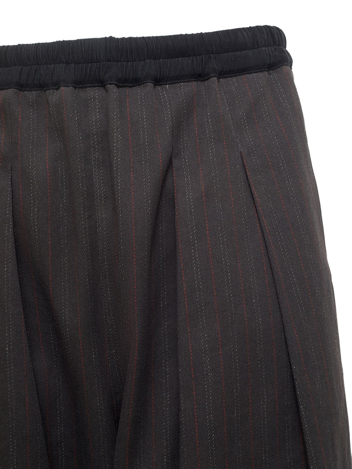 Shop Maison Margiela Heritage Pinstriped Cotton Pants In Dark Grey