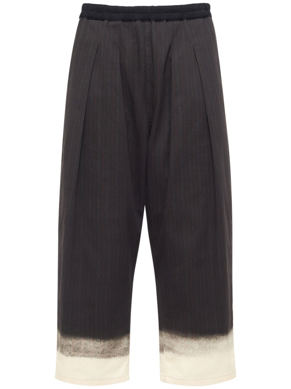 Shop Maison Margiela Heritage Pinstriped Cotton Pants In Dark Grey