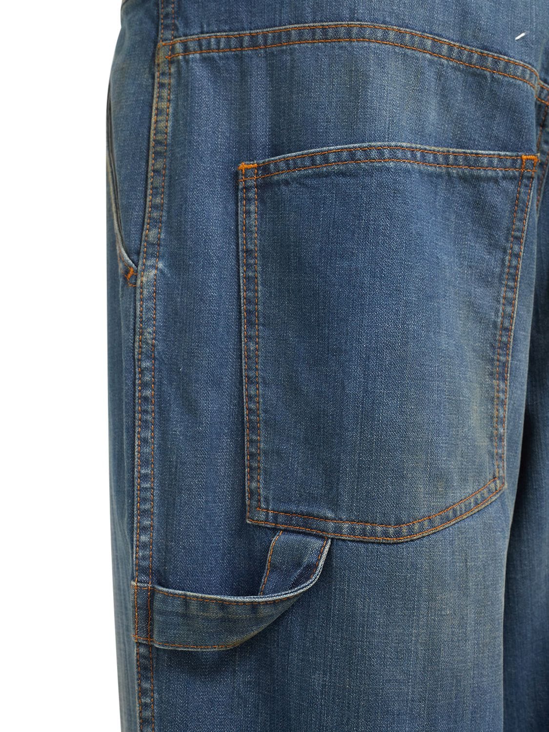 Shop Maison Margiela Cotton Twill Denim Jeans In American Classic