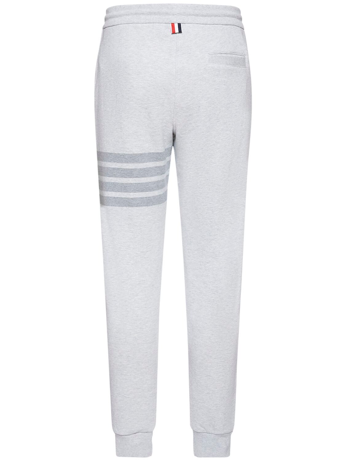 Shop Thom Browne Classic Loopback Sweatpants W/ Bar In Lt Grey