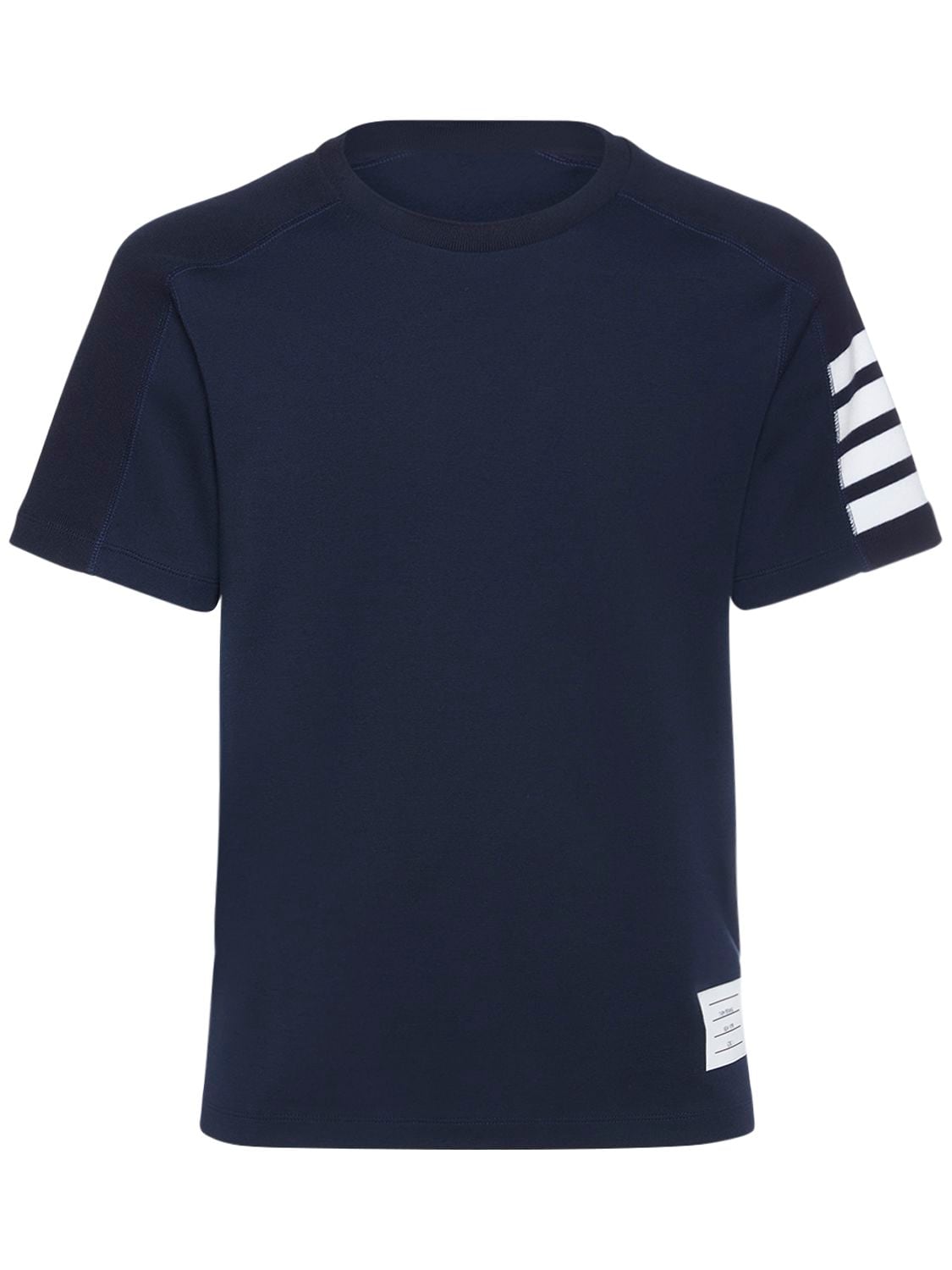 Image of Cotton Ss T-shirt W/ 4 Bar Stripe