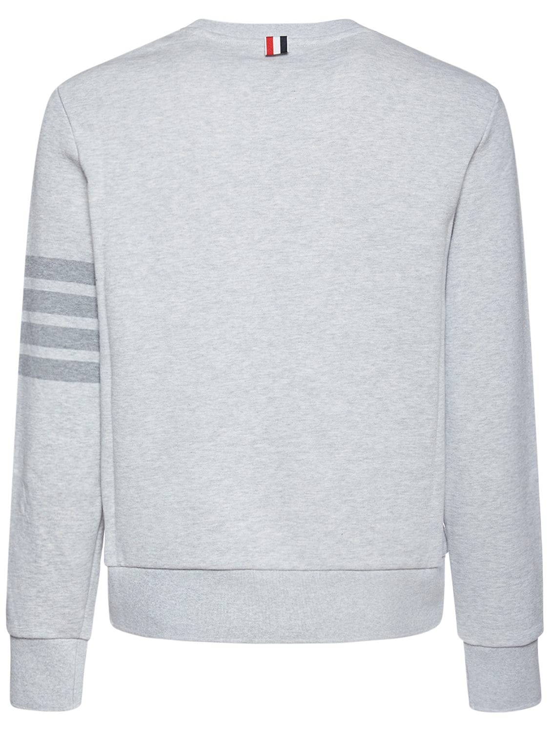 Shop Thom Browne Classic Loopback Crewneck Sweatshirt In Lt Grey