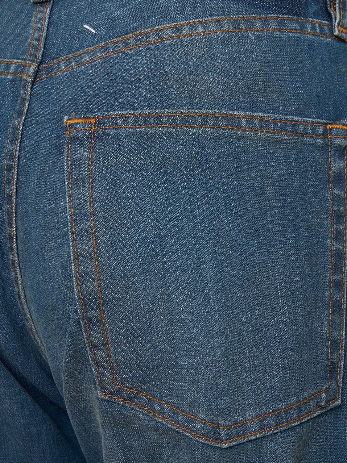 Shop Maison Margiela Five Pocket Straight Denim Jeans In Blue
