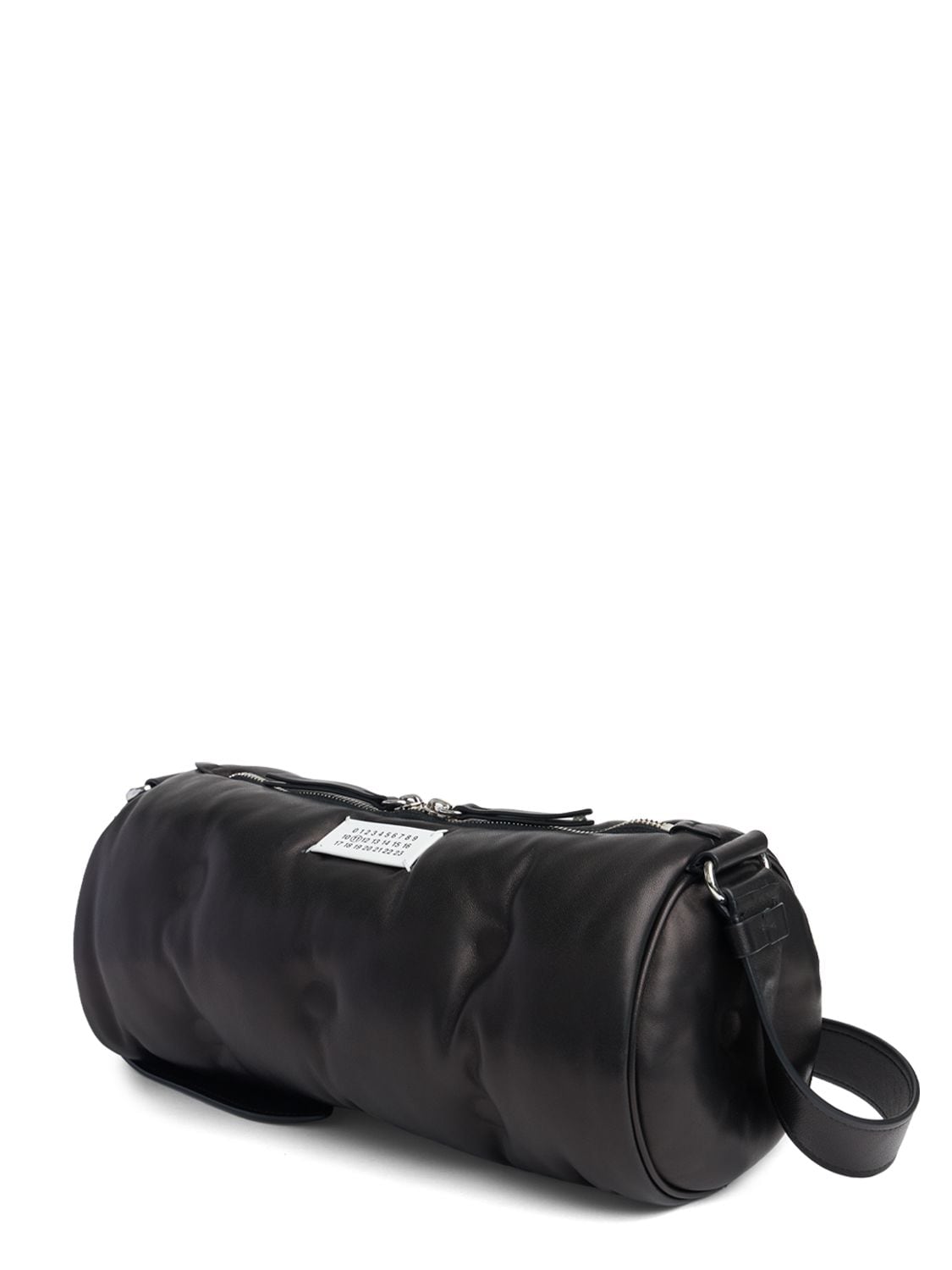 Shop Maison Margiela Glam Slam Pillow Leather Shoulder Bag In Black