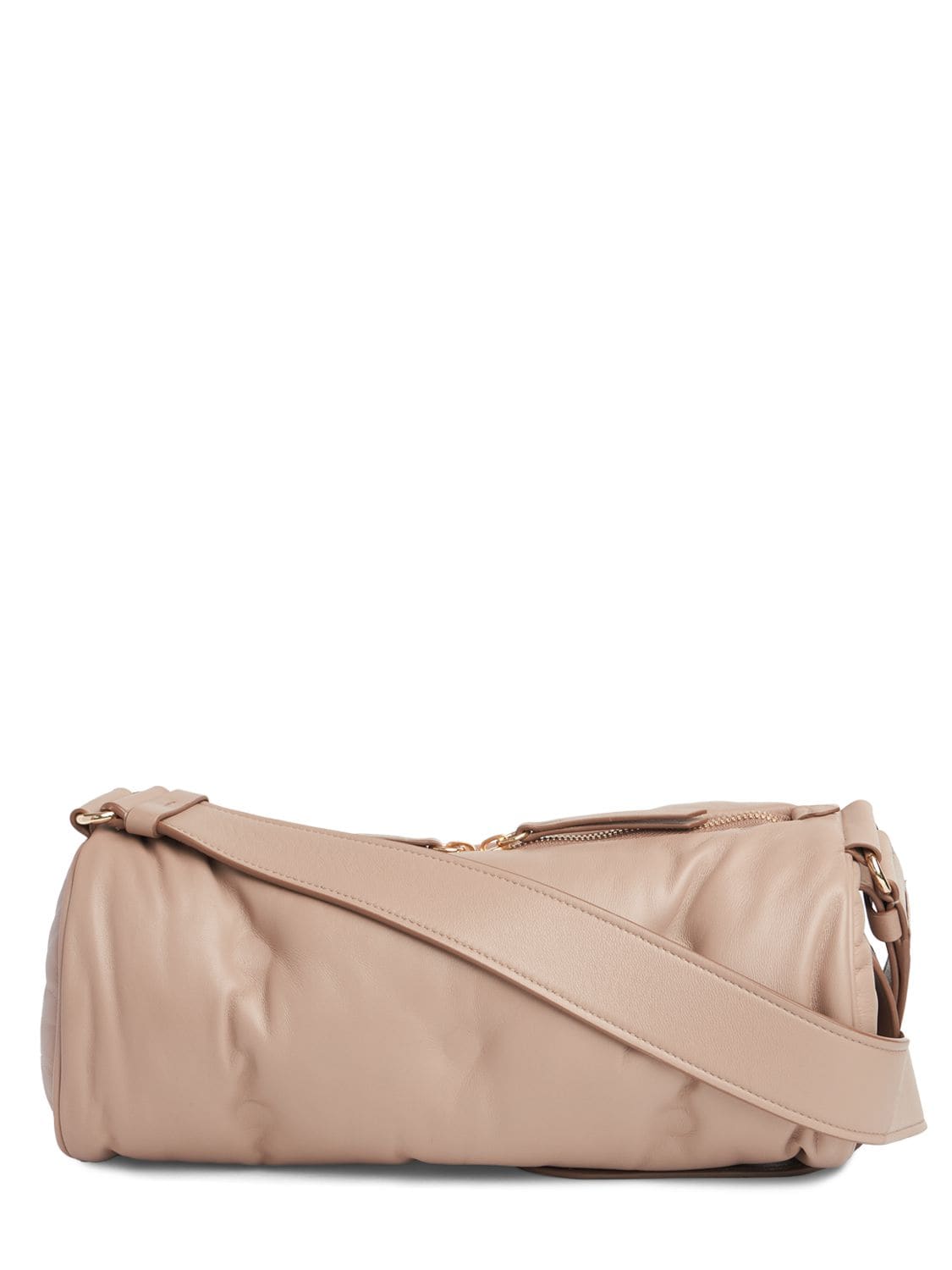 Shop Maison Margiela Glam Slam Pillow Leather Shoulder Bag In Biche