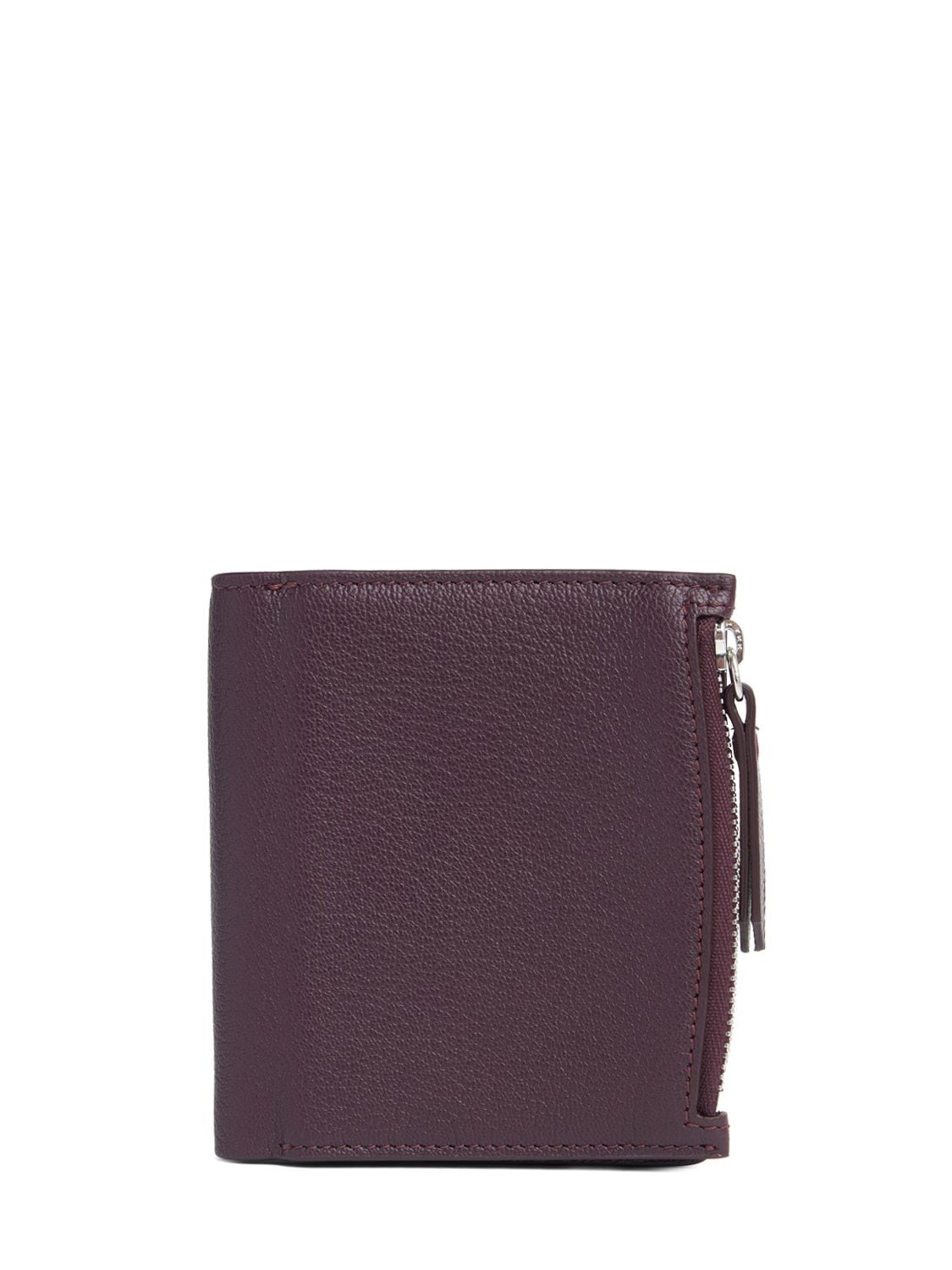 Shop Maison Margiela Medium Flip Flap Wallet In Merlot