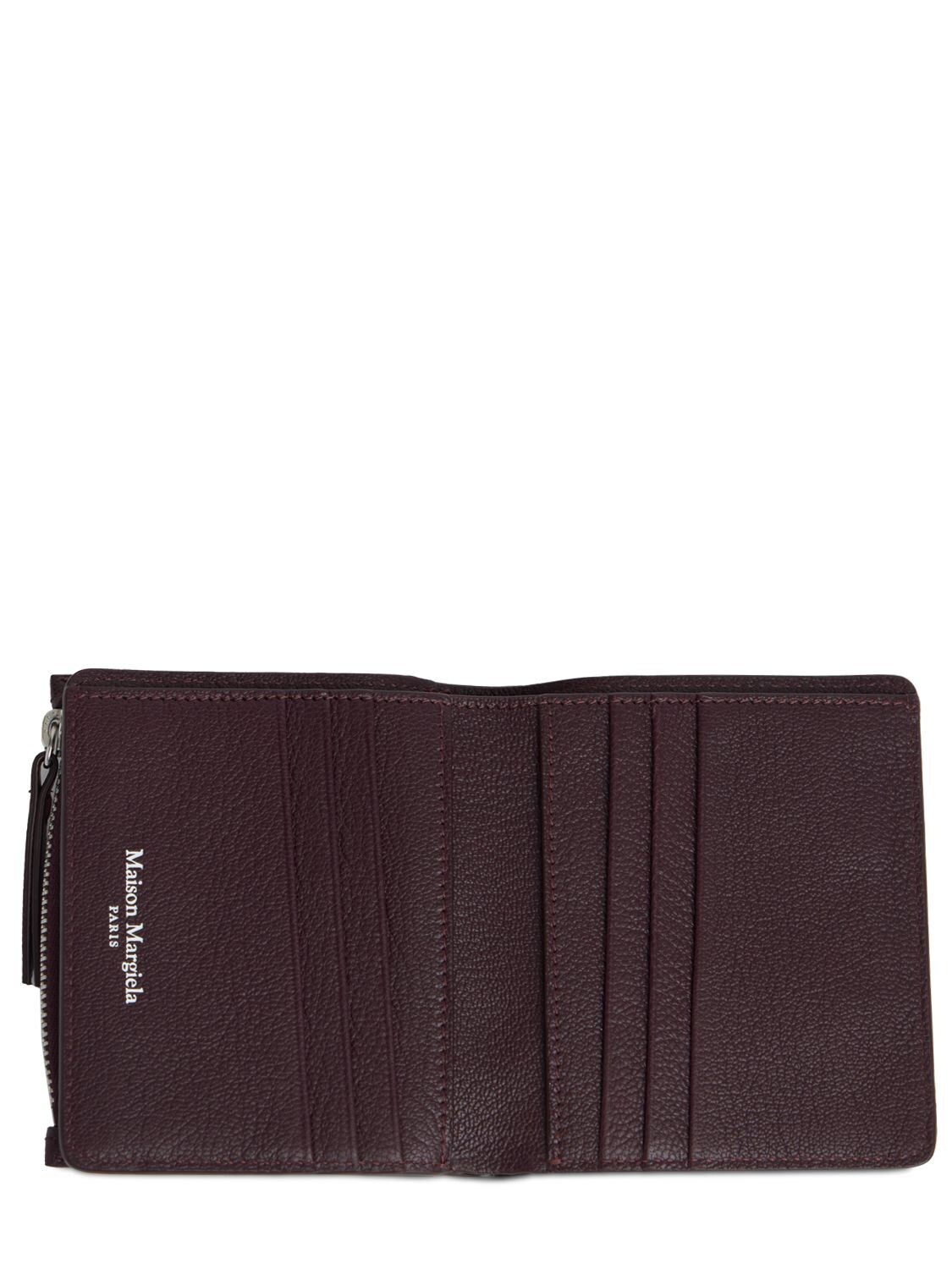 Shop Maison Margiela Medium Flip Flap Wallet In Merlot