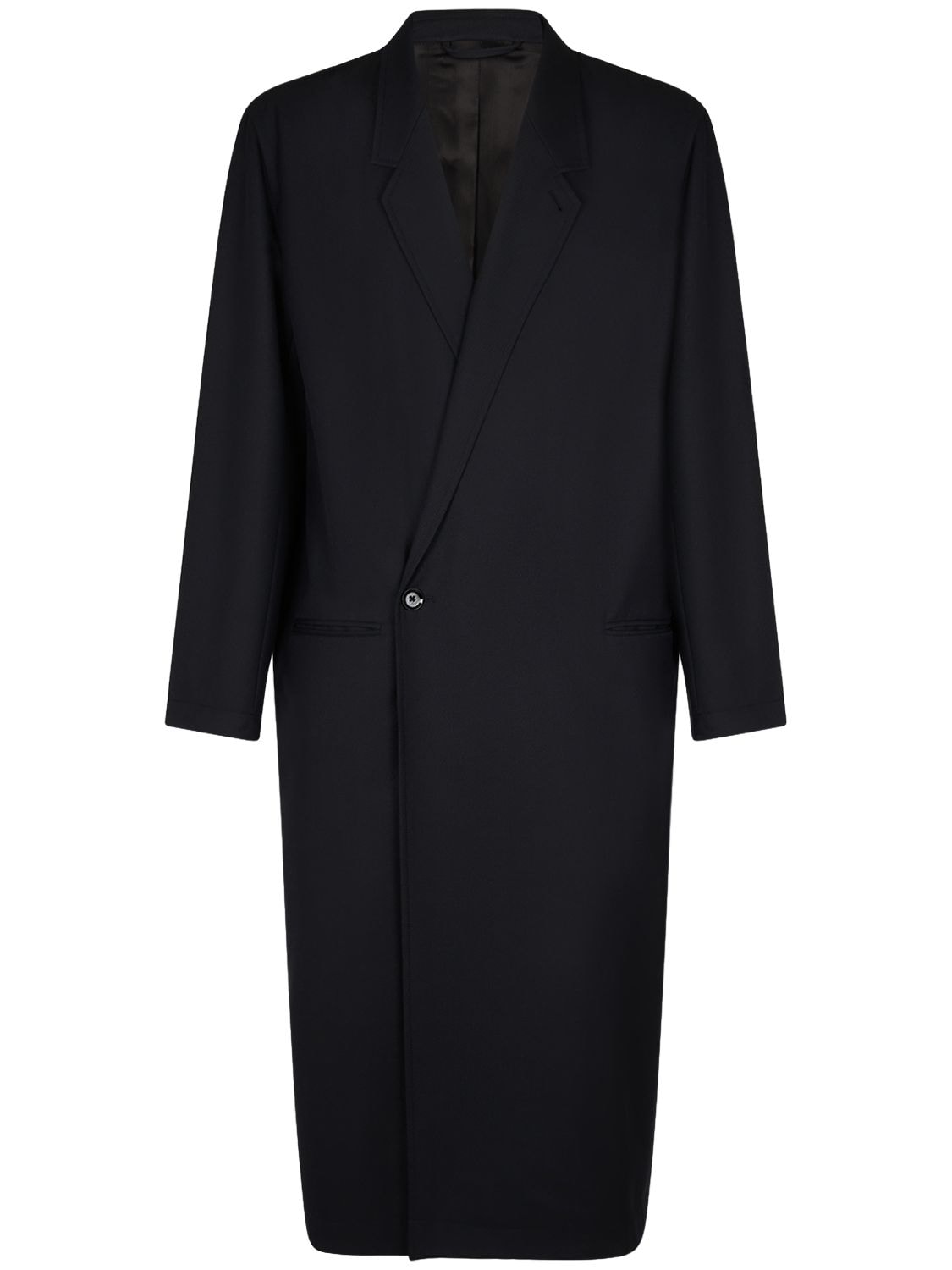 Image of Double Breast Wool Blend Coat