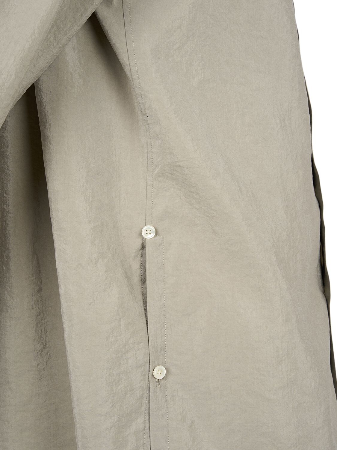 Shop Lemaire Twisted Silk Blend Shirt In Grey