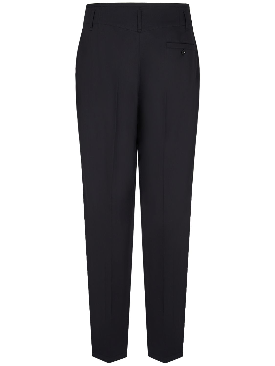 Shop Lemaire Tailored Wool Pants In Black