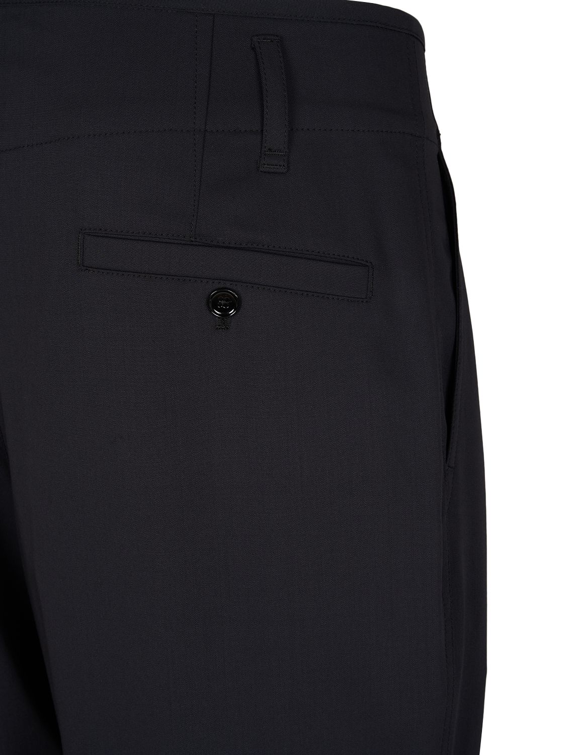 Shop Lemaire Tailored Wool Pants In Black