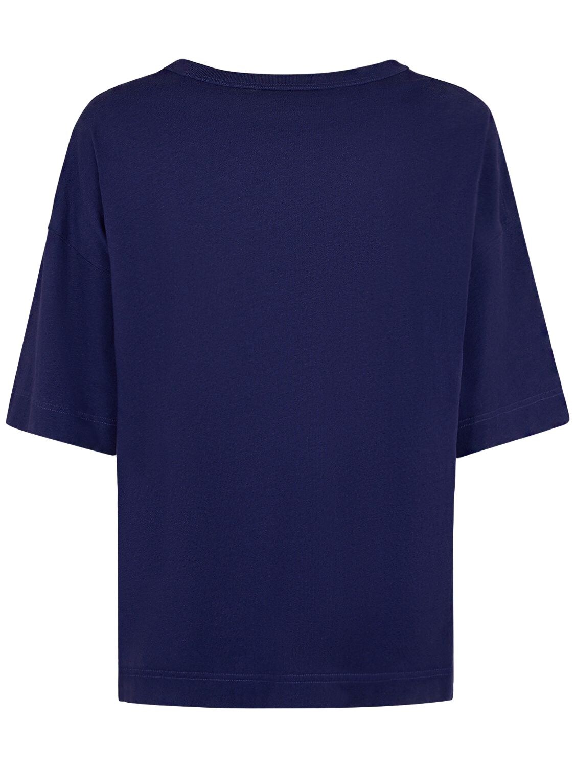 Shop Lemaire Boxy Cotton & Linen T-shirt In Purple
