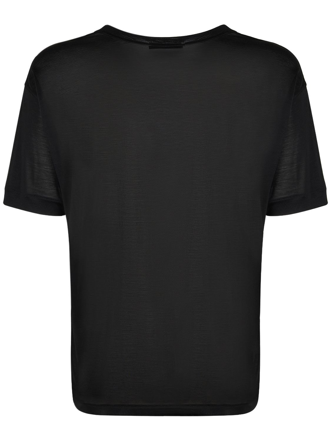 Shop Lemaire Soft Silk T-shirt In Black