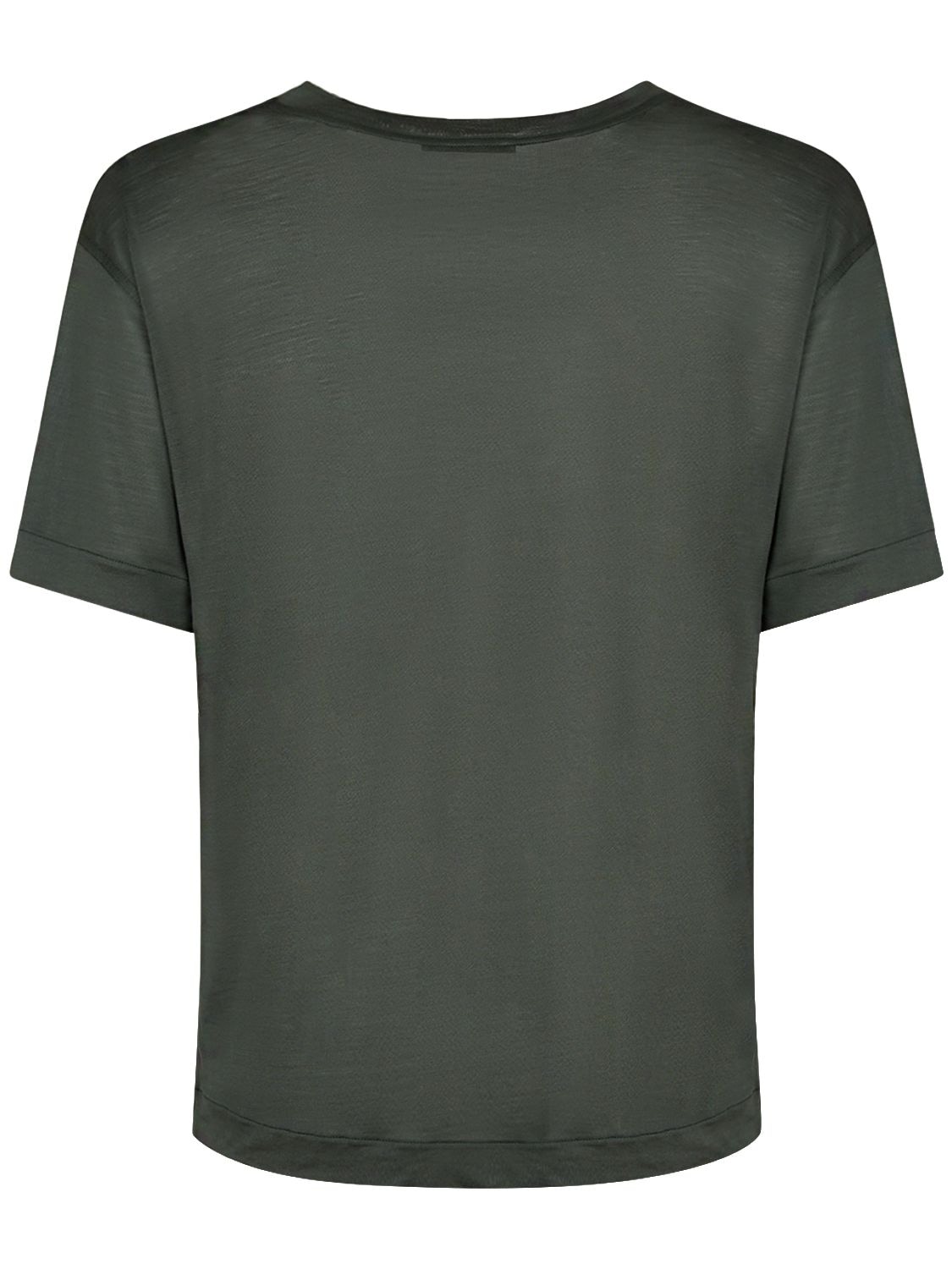 Shop Lemaire Soft Silk T-shirt In Grey