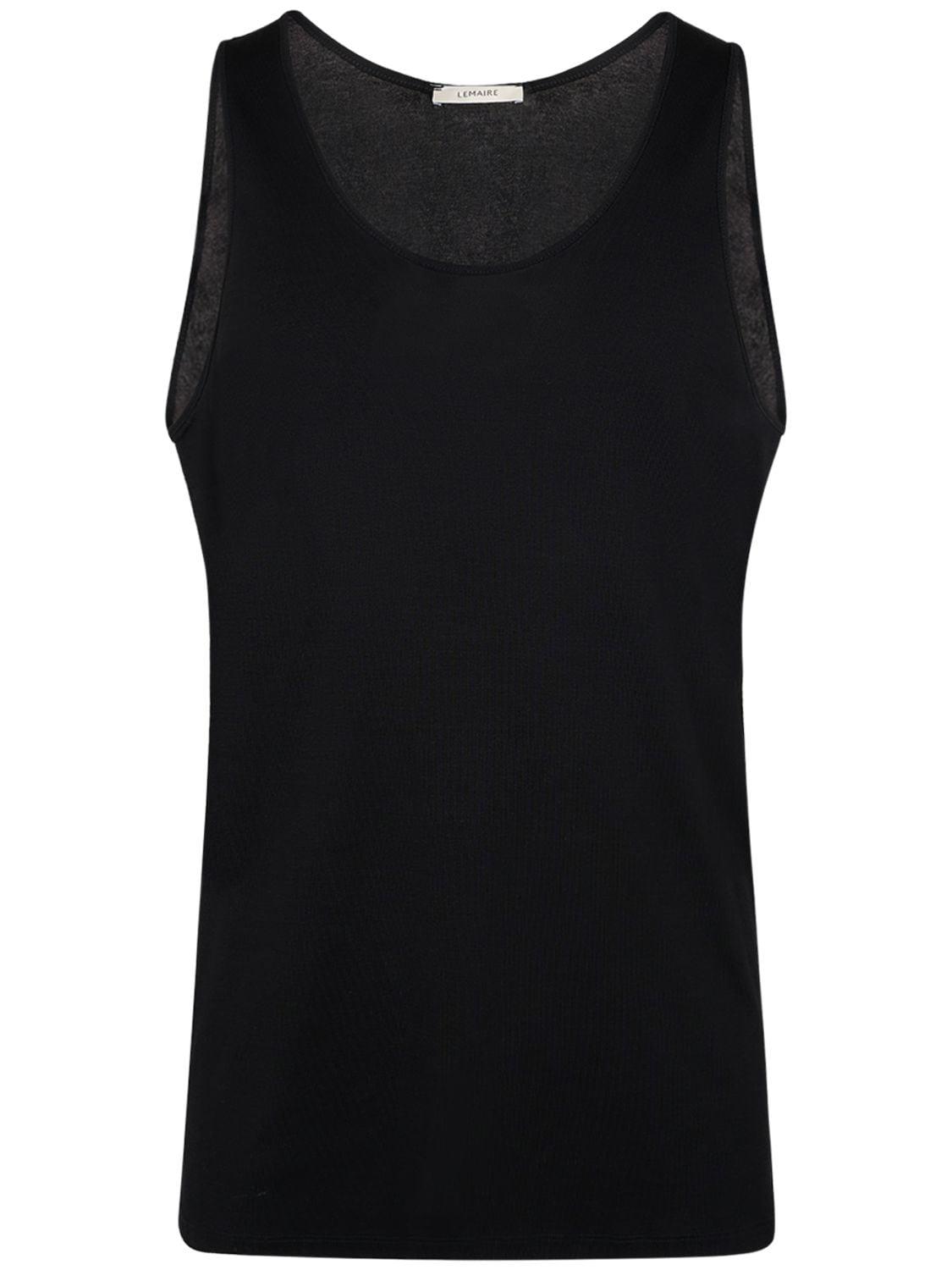Shop Lemaire Cotton Rib Tank Top In Black