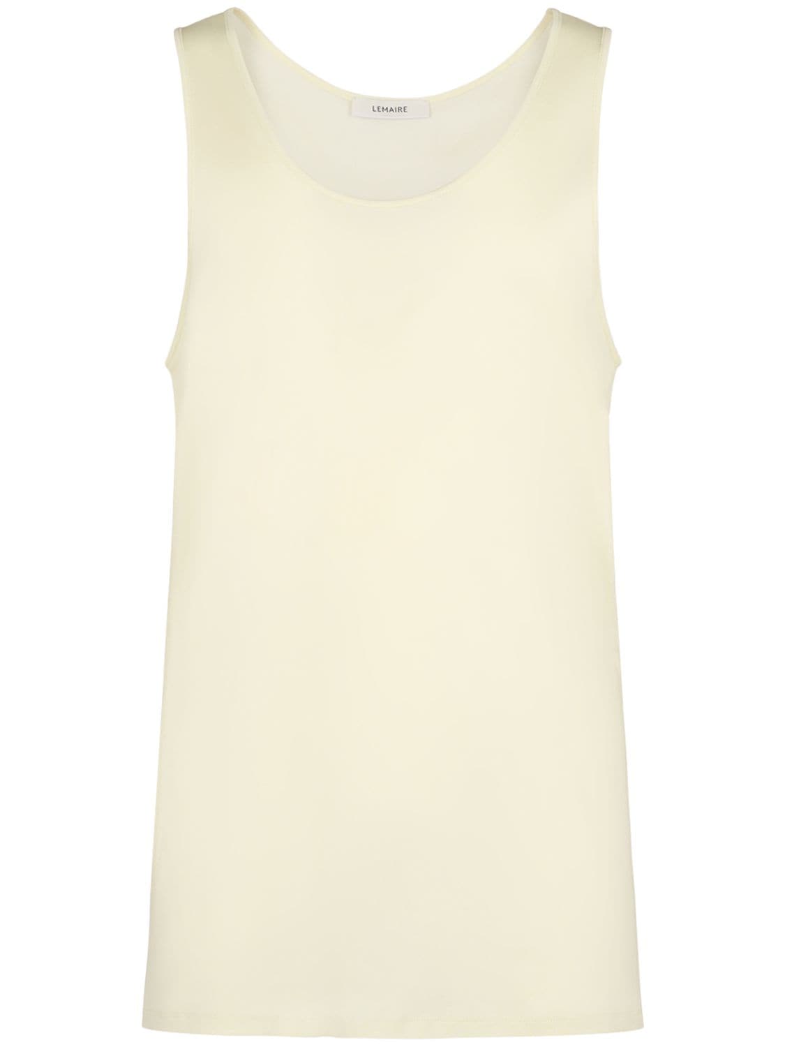 Shop Lemaire Cotton Rib Tank Top In Yellow