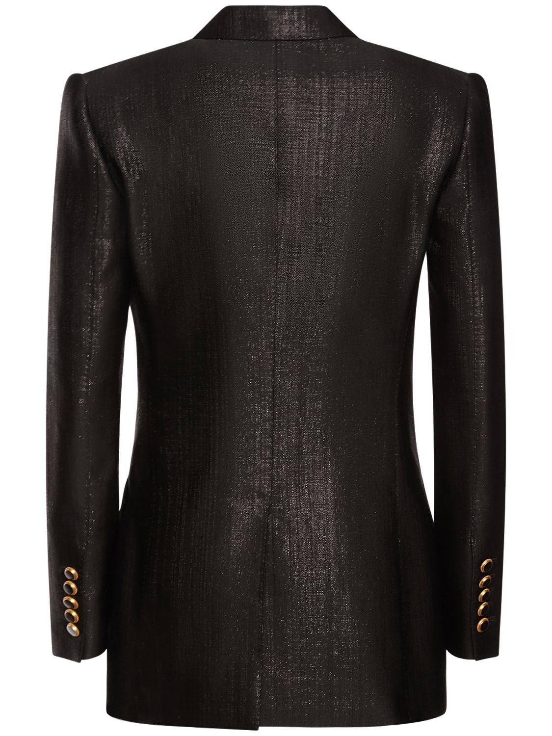 Shop Tom Ford Lurex Wool Blend Jacket In Black