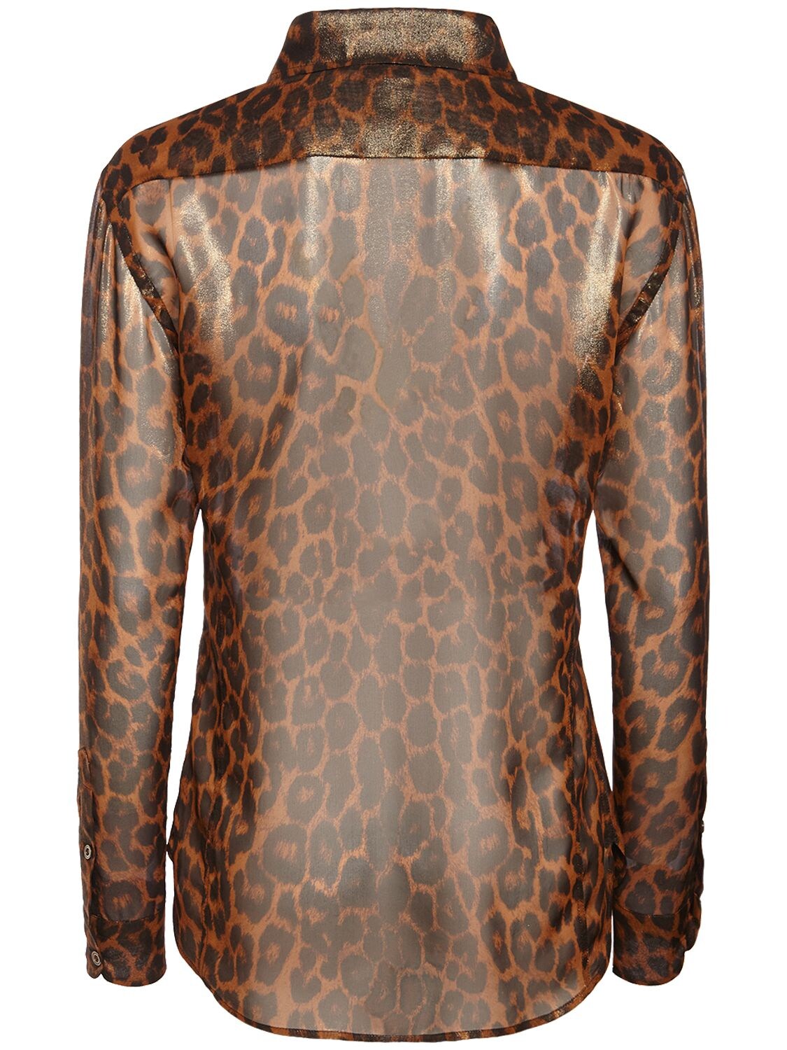 Shop Tom Ford Shiny Silk Georgette Printed Shirt In Multicolor