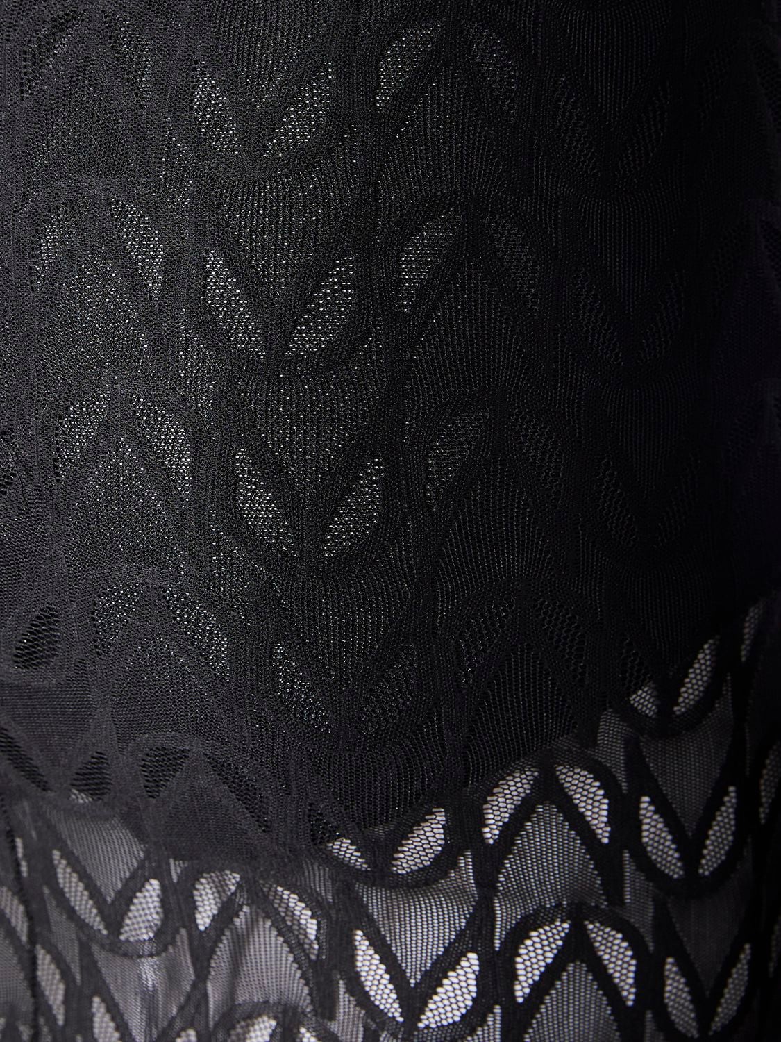 Shop Alessandro Vigilante Jogotype Jersey Long Sleeve Midi Dress In Black