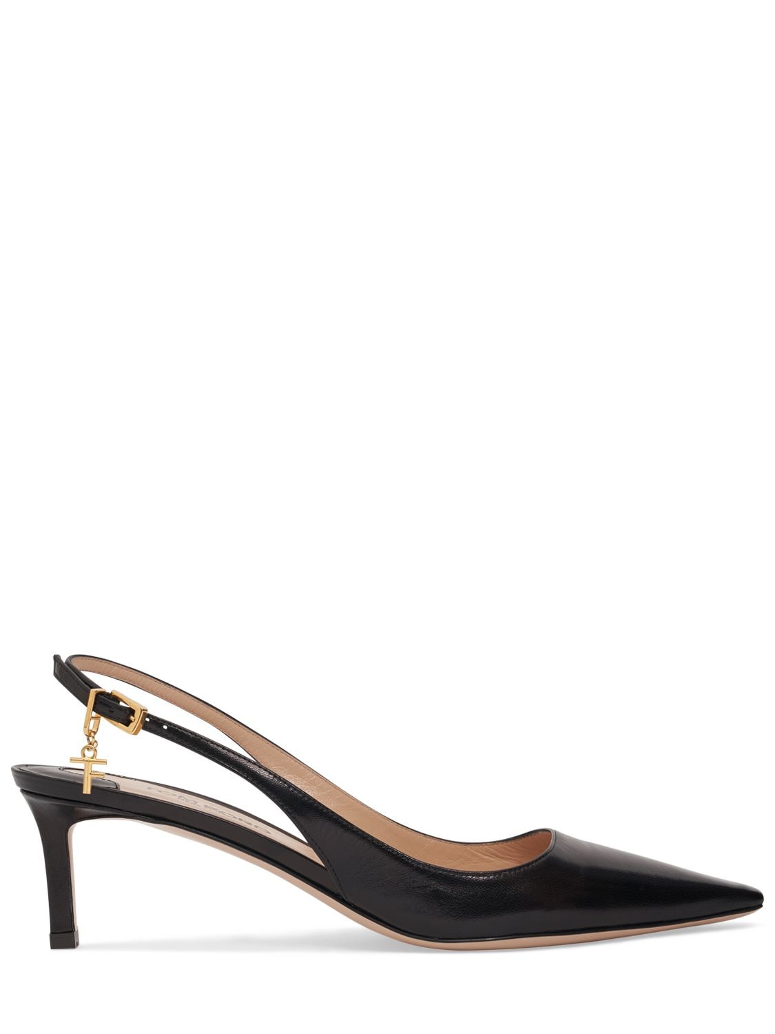 Tom Ford 55mm Angelina Leather Slingback Pumps In Black