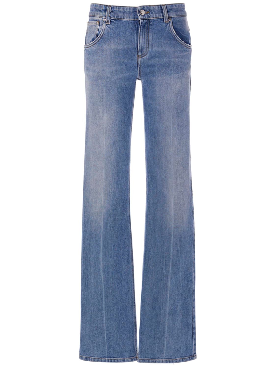 Blumarine Denim Straight Jeans In Blue