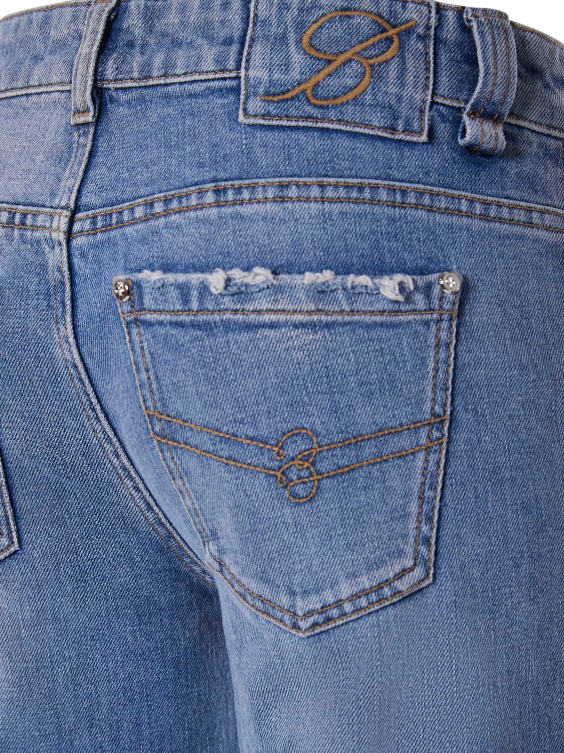 Shop Blumarine Denim Straight Jeans In Blue