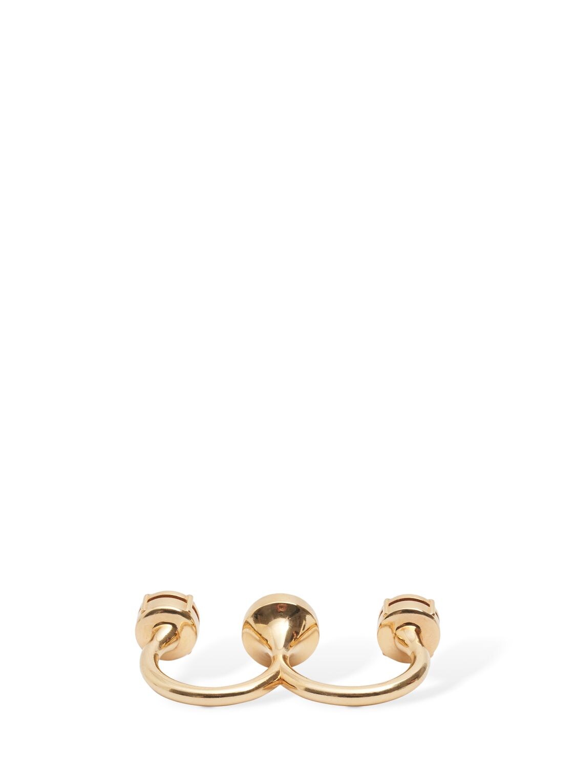Shop Versace Crystal Ring In Gold,crystal