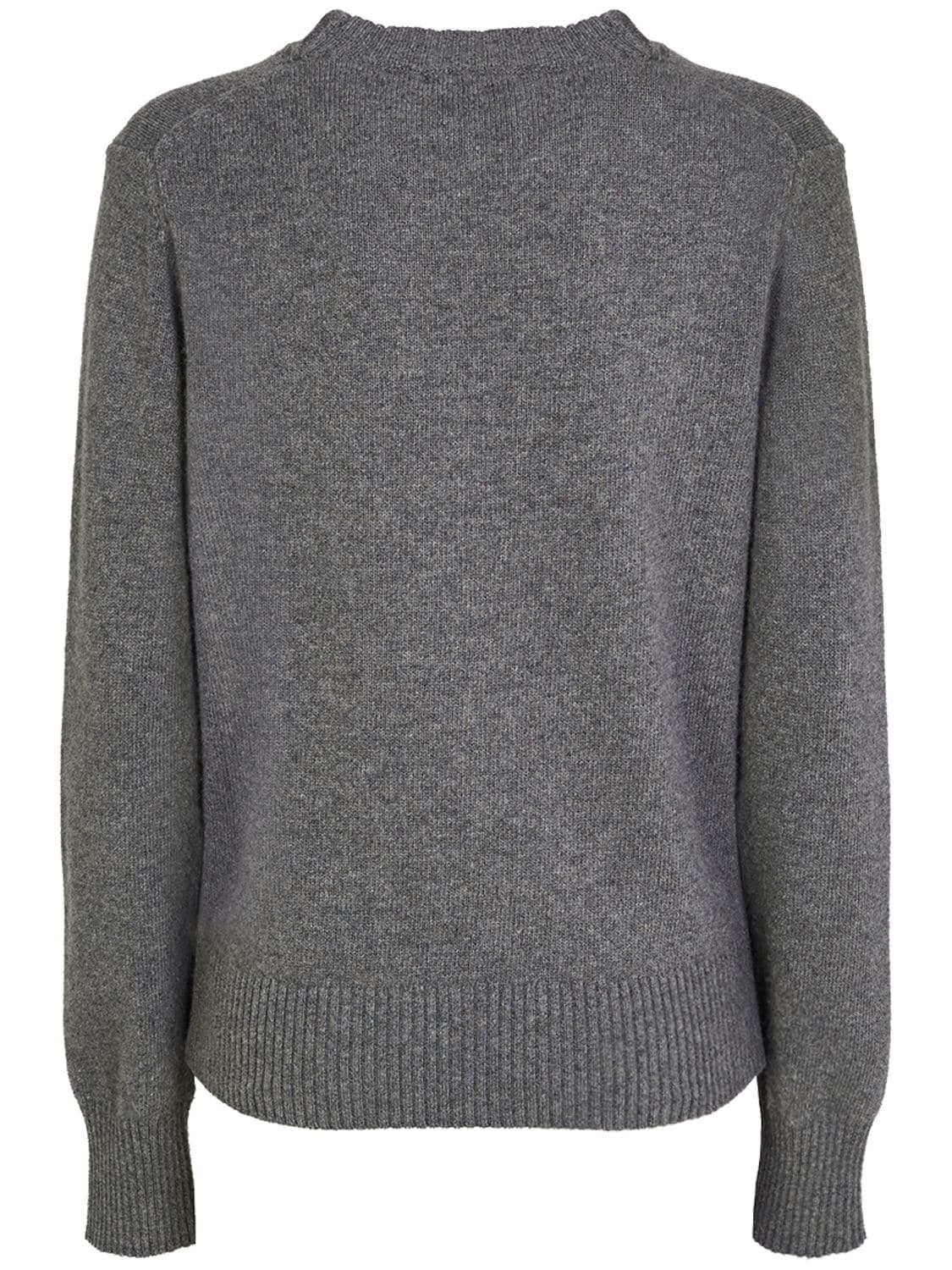 Shop Ganni Strawberry Logo Wool Blend Sweater In Grau