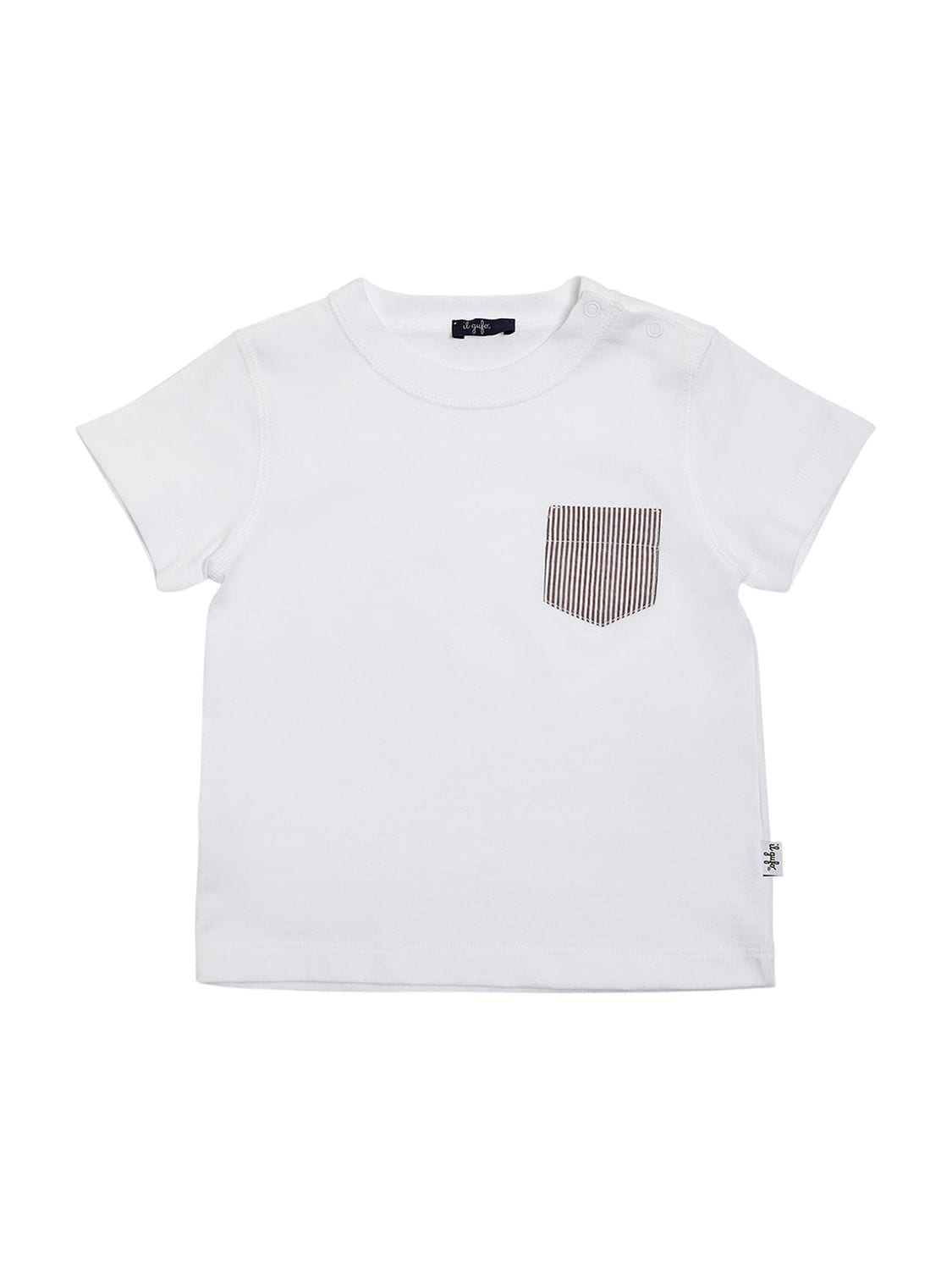 Il Gufo Kids' Cotton Jersey T-shirt & Seersucker Short In White,brown